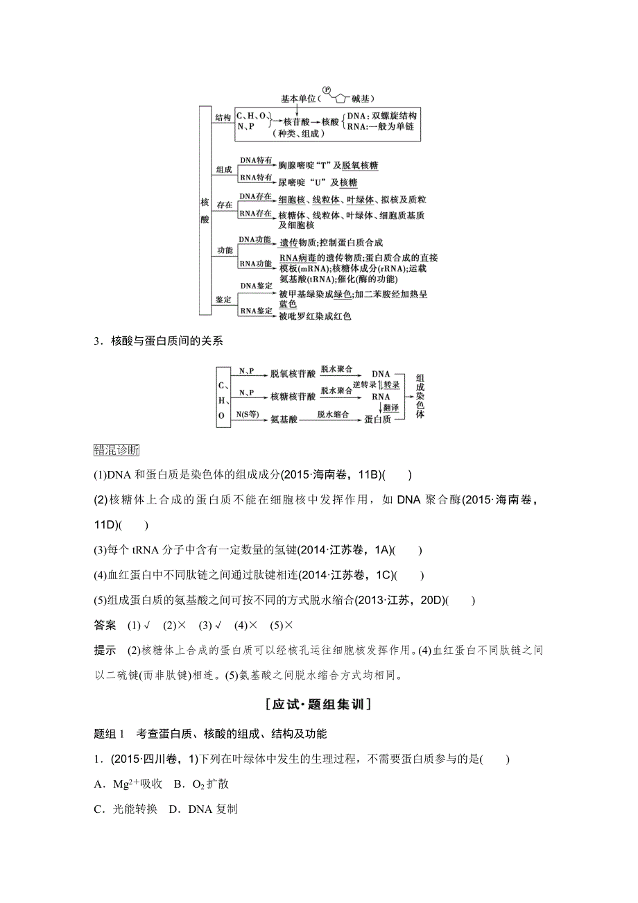 《创新设计》2016高考生物全国通用二轮专题复习练习：第一单元生命基础的细胞选择 WORD版含答案.doc_第3页