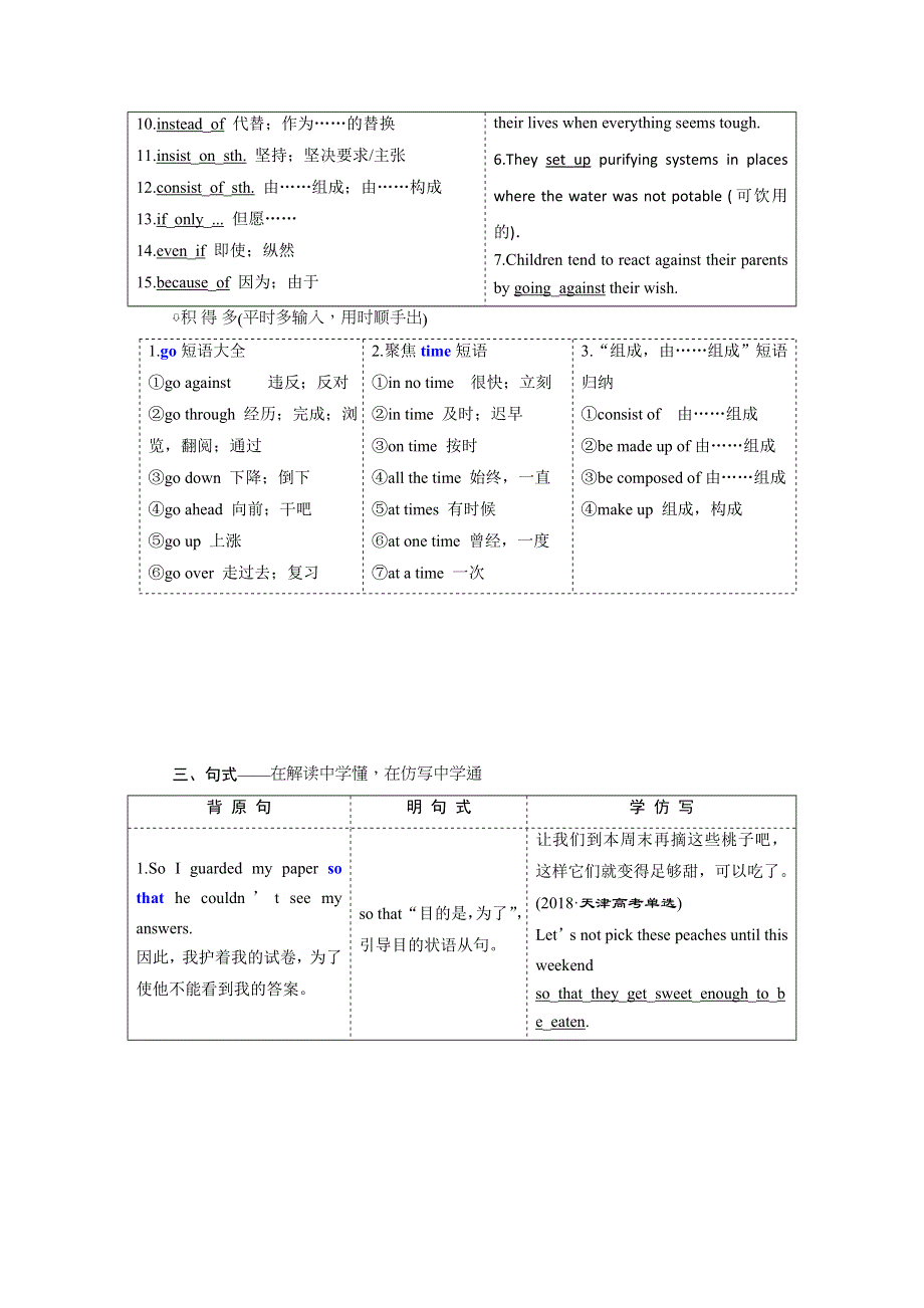 2020版高考英语新设计一轮复习重大版讲义：必修1 UNIT 4 HELPFUL SCHOOLMATES WORD版含答案.doc_第3页