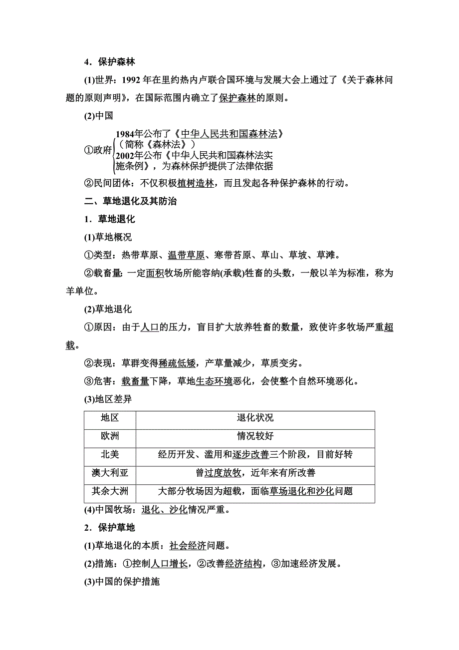 2020-2021学年人教版地理选修6教师用书：第4章 第1、2节　森林及其保护　草地退化及其防治 WORD版含解析.doc_第2页