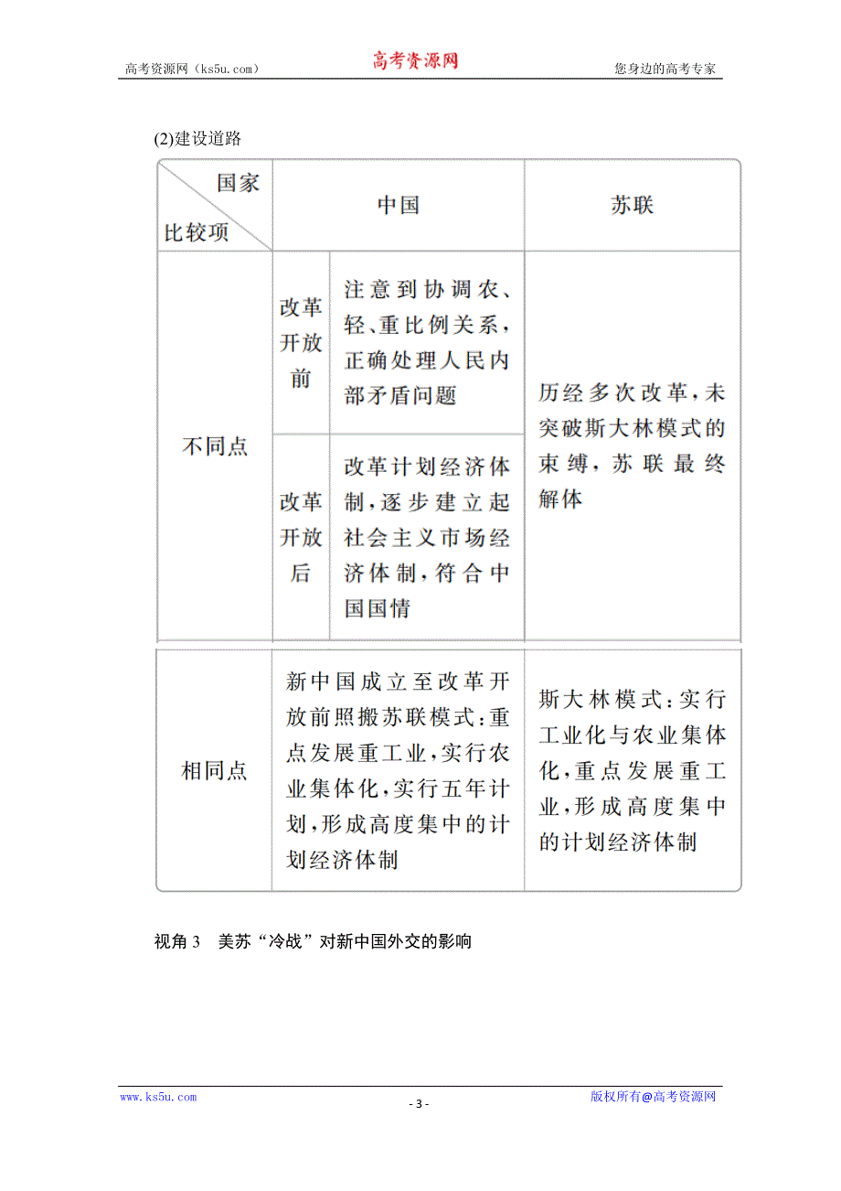 2020历史通史版大二轮专题复习冲刺教师用书+习题：三 信息文明时代的世界和中国 WORD版含解析.doc_第3页