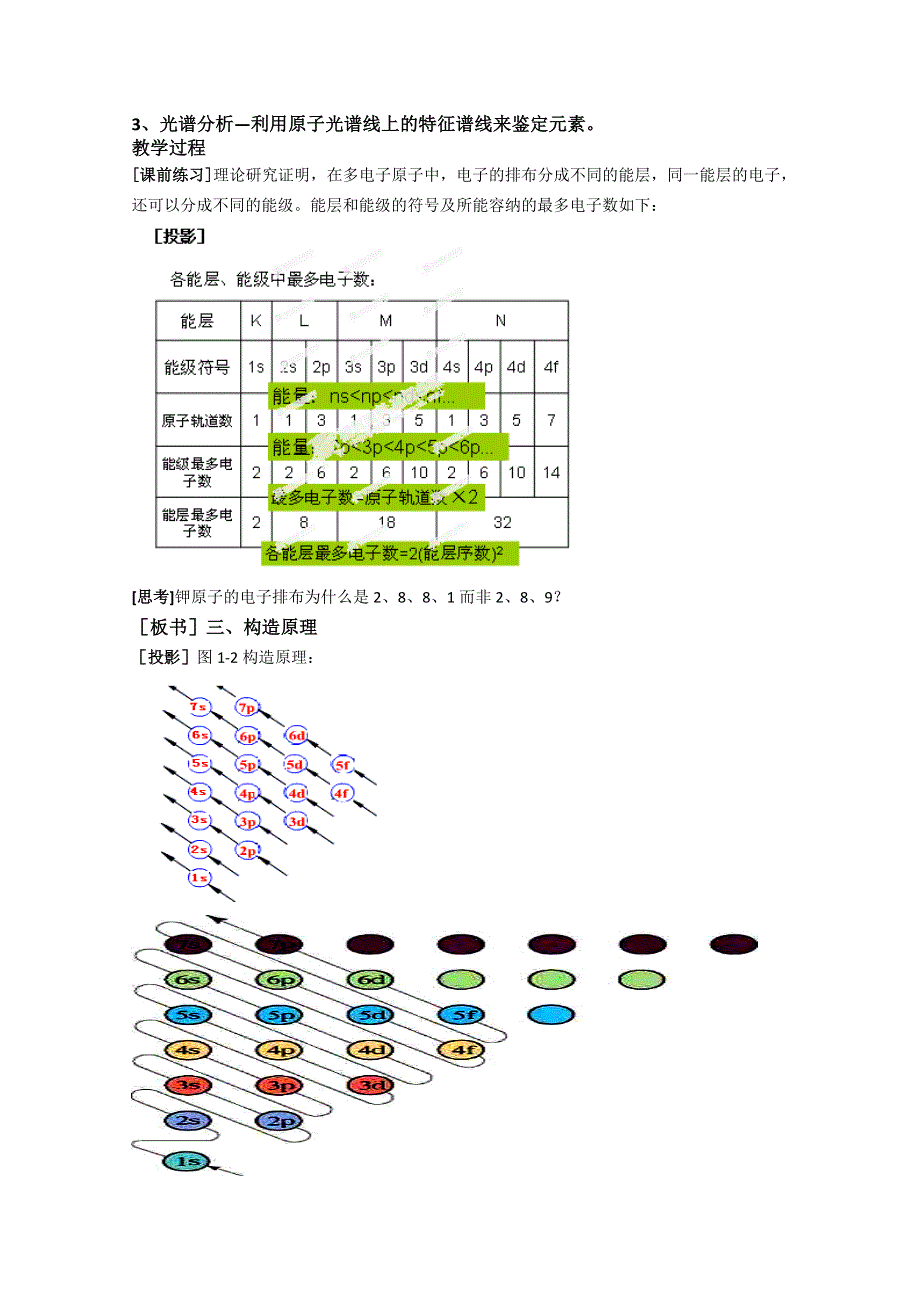 四川省德阳五中高中化学人教选修三：第一章第一节 原子结构（2）.doc_第2页