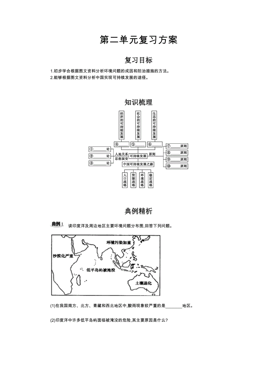 《好教育》2016-2017学年高二地理鲁教版必修三复习方案：第二单元 WORD版含答案.doc_第1页