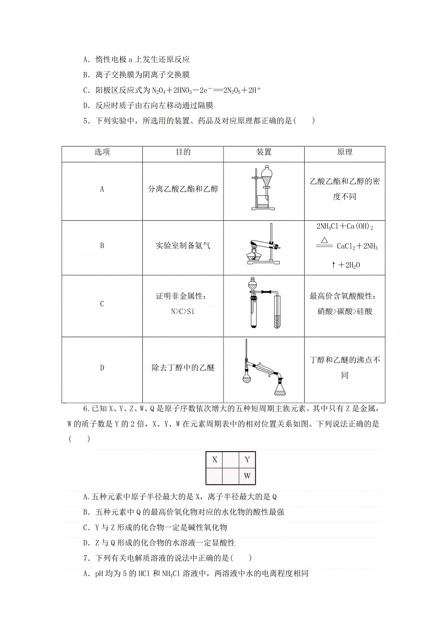 2018届高考化学大一轮复习 综合模拟预测卷（二） 新人教版.doc_第2页