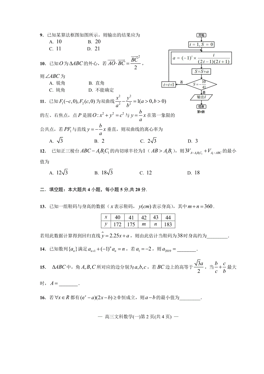 江西省南昌市2020届高三第二轮复习测试卷文科数学（一） PDF版含解析.pdf_第2页