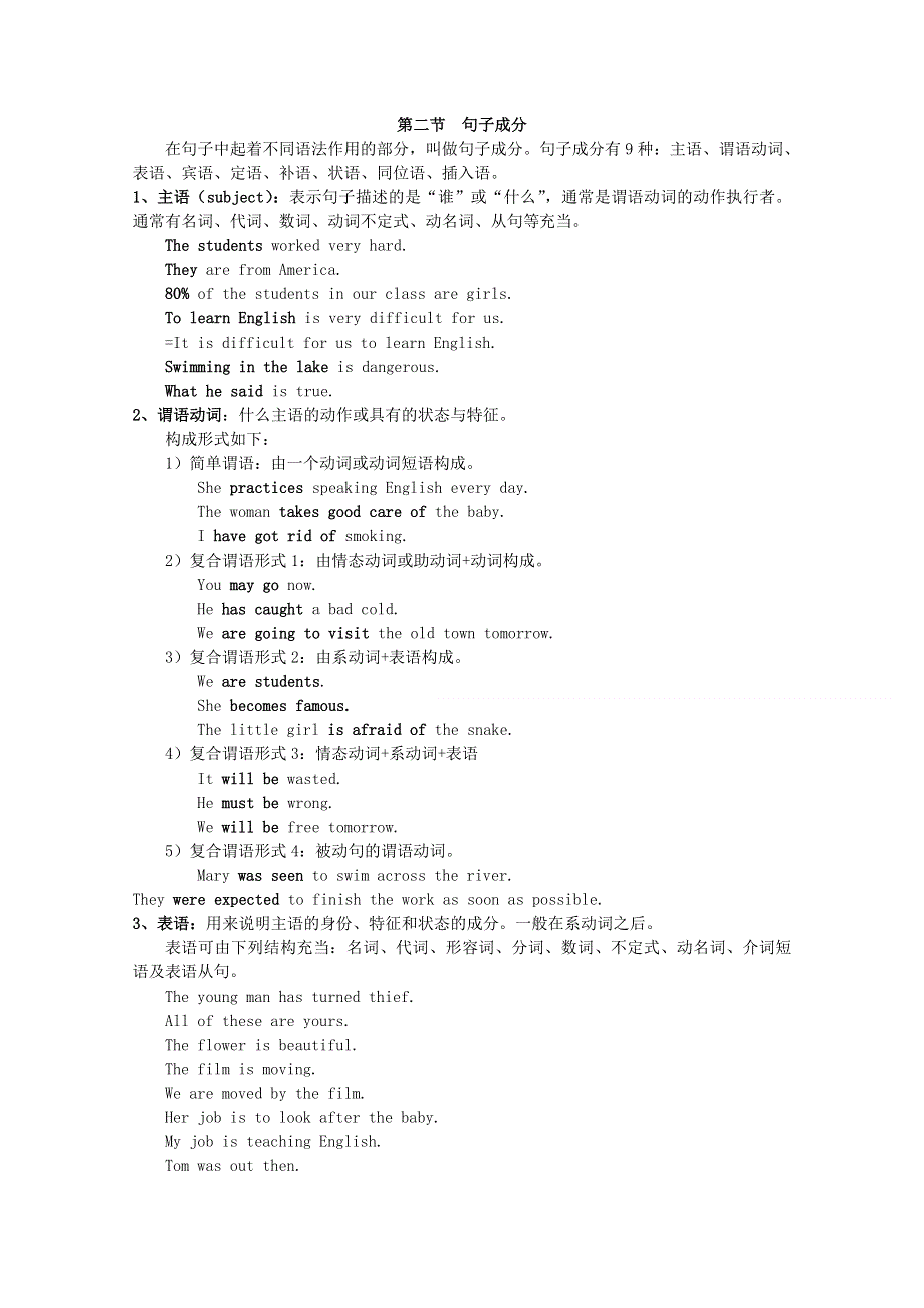 2011高二英语句式大全及成分分析.doc_第2页