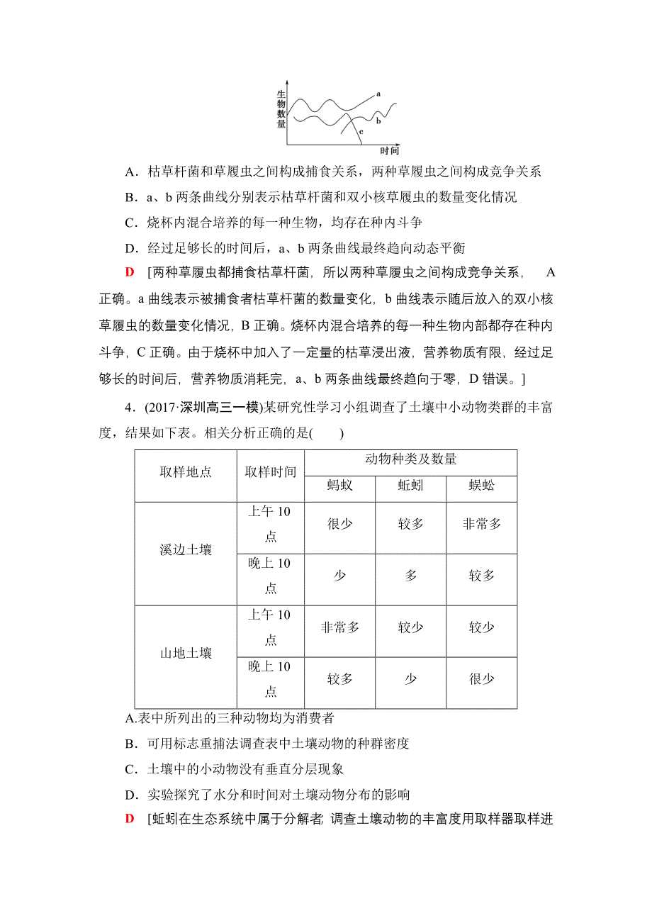 2018届高三生物苏教版一轮复习：必修3 第9单元 第2讲 课时分层训练31 WORD版含解析.doc_第2页