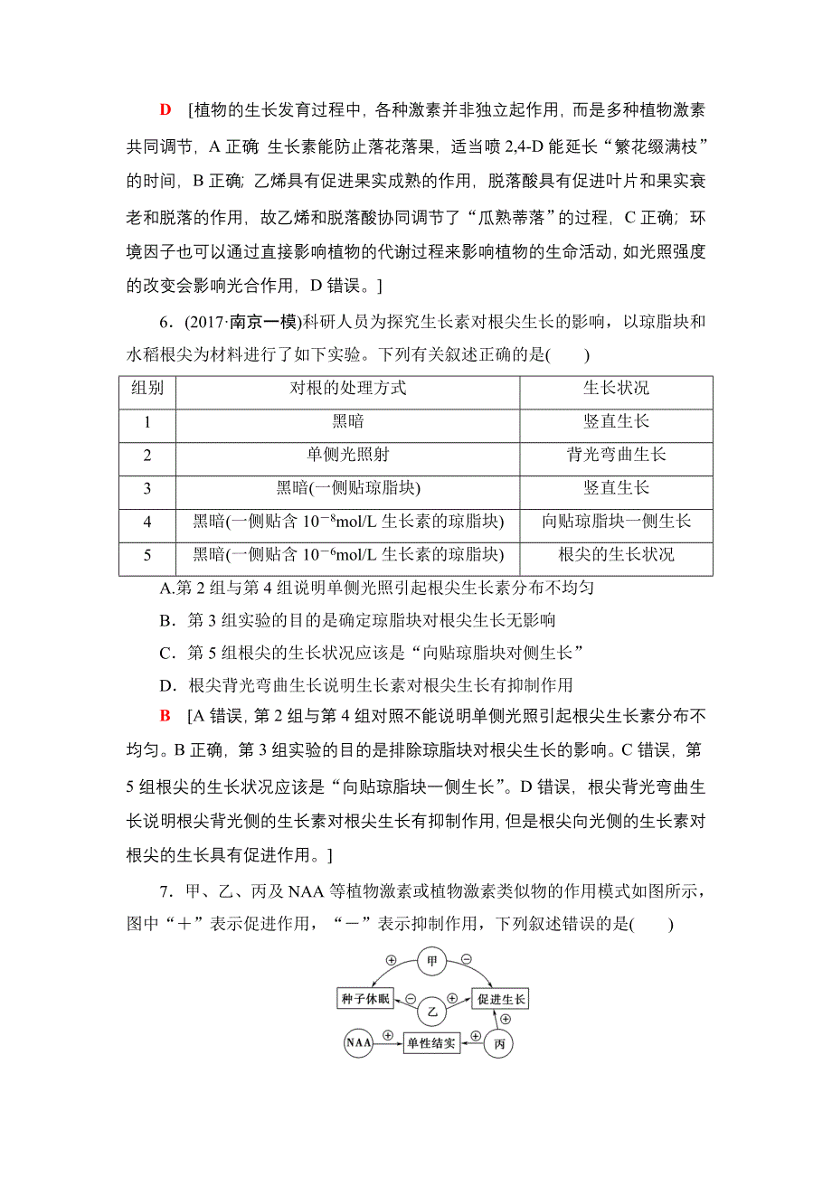 2018届高三生物苏教版一轮复习：必修3 第8单元 第6讲 课时分层训练29 WORD版含解析.doc_第3页