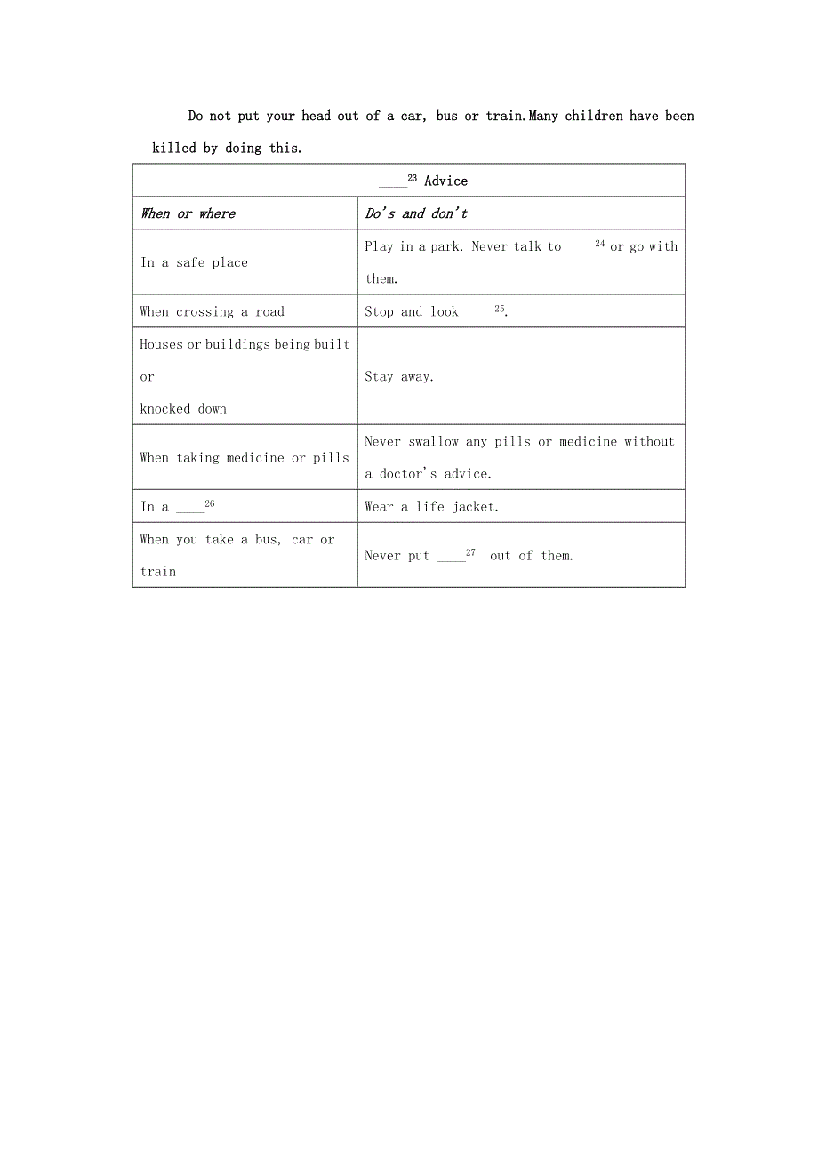 2021九年级英语上册 Unit 3 Safety Lesson 14 Accidents Happen课后作业题库（新版）冀教版.doc_第3页