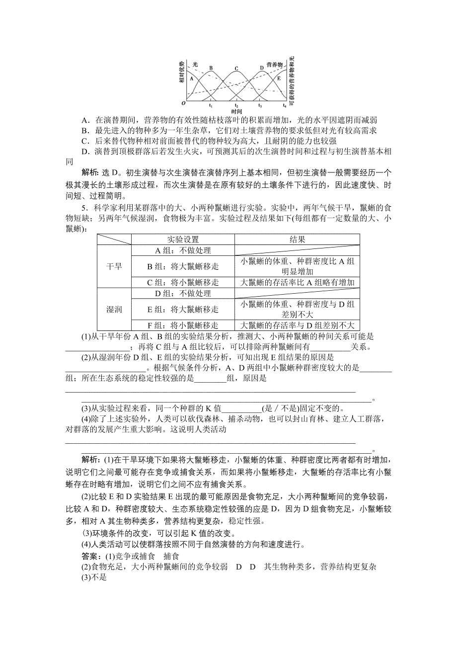 2015年高考总复习（第二轮）&生物（渝闽专用）：专题六第1讲精题在线当堂达标.doc_第2页