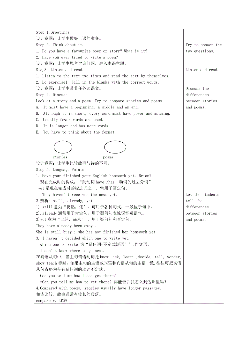 2021九年级英语上册 Unit 4 Stories and poems Lesson 19 A Story or a Poem教学设计（新版）冀教版.doc_第2页