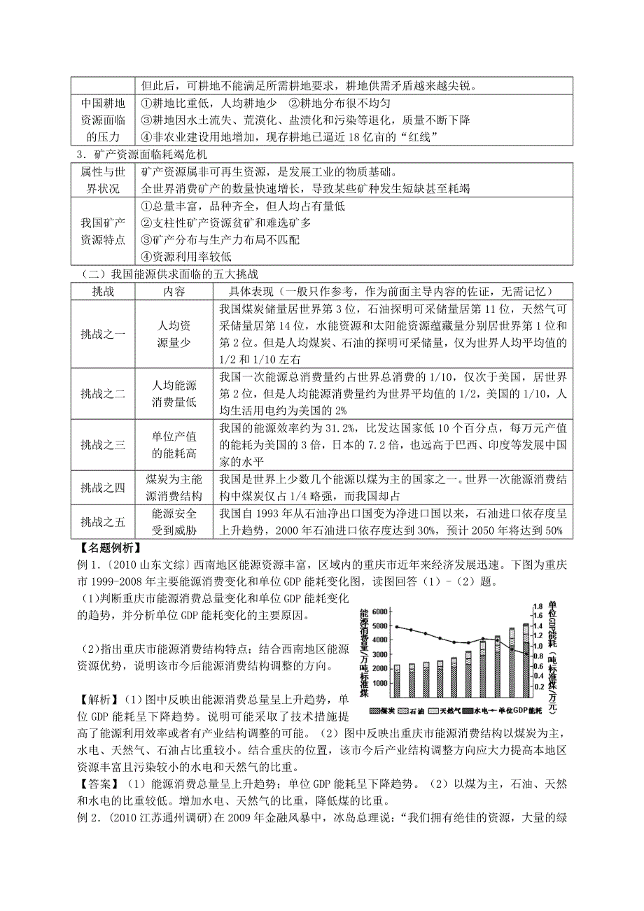 2013届高考地理一轮全程复习（湘教版）方案第25讲 自然资源与人类活动.doc_第3页