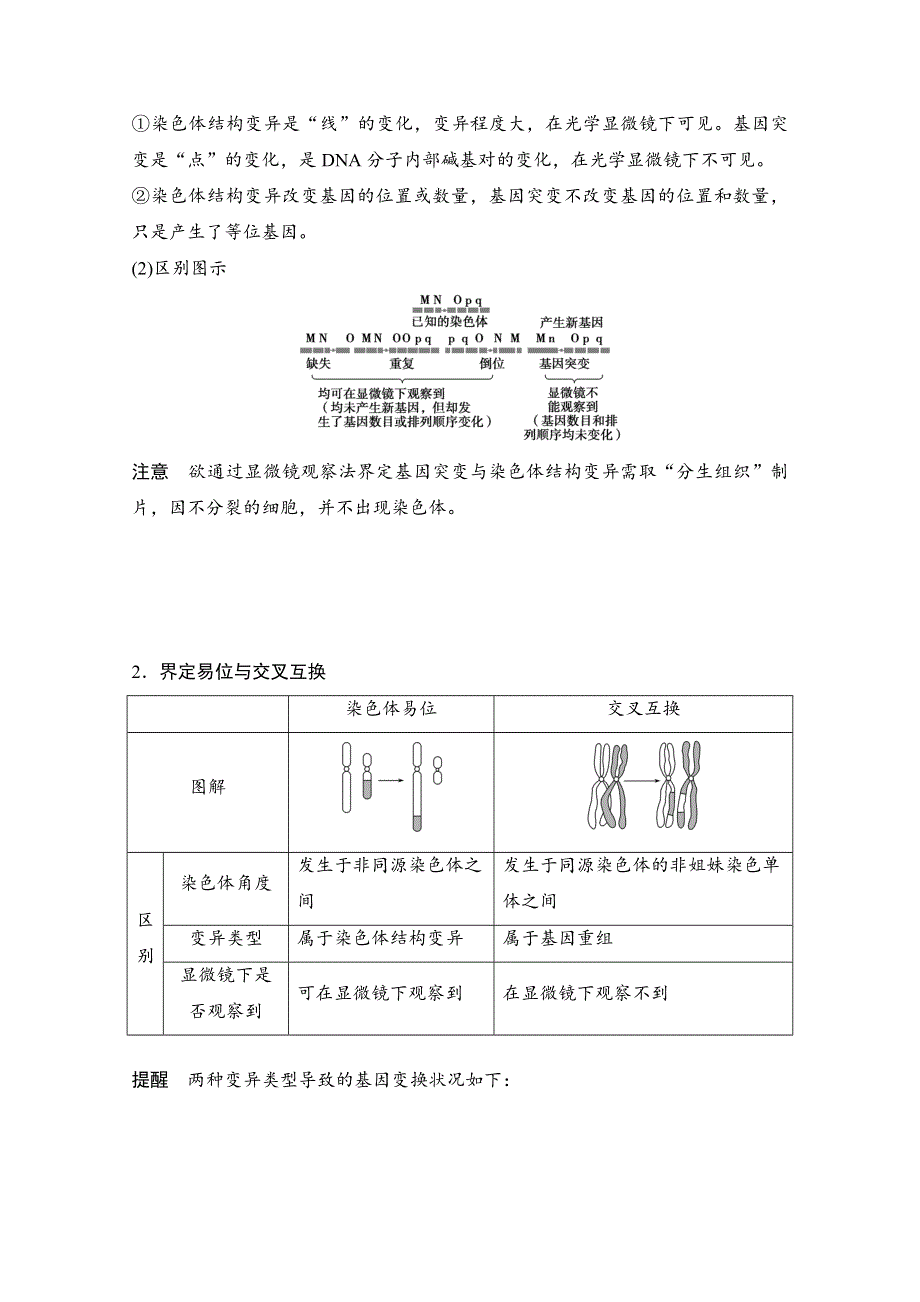 《创新设计》2016年高三生物（人教版）一轮复习 基础课时案22　染色体变异 考点探究.doc_第3页