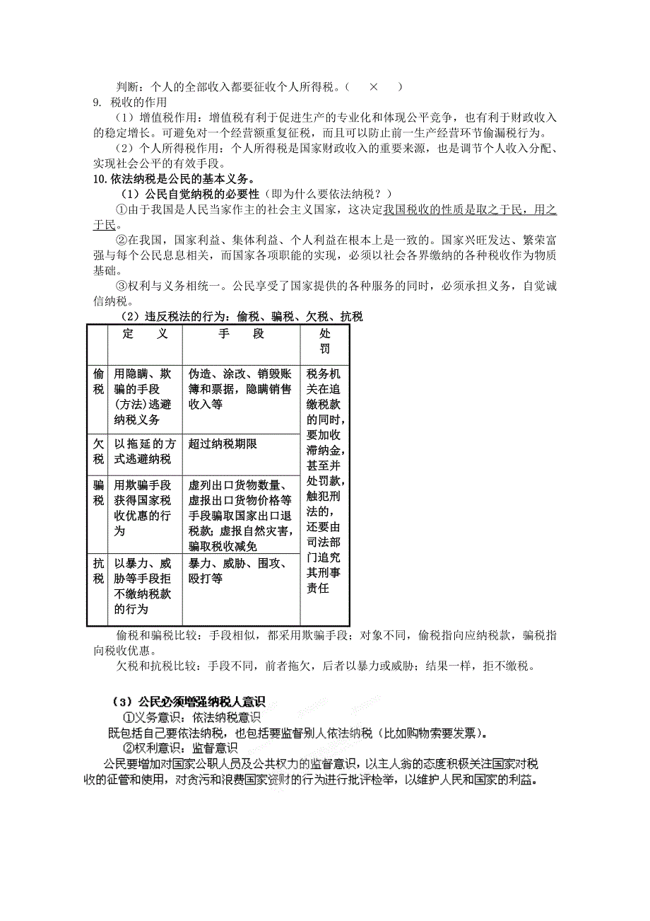 2013届高考政治一轮复习教案：第8课 财政与税收（新人教版必修1）.doc_第3页