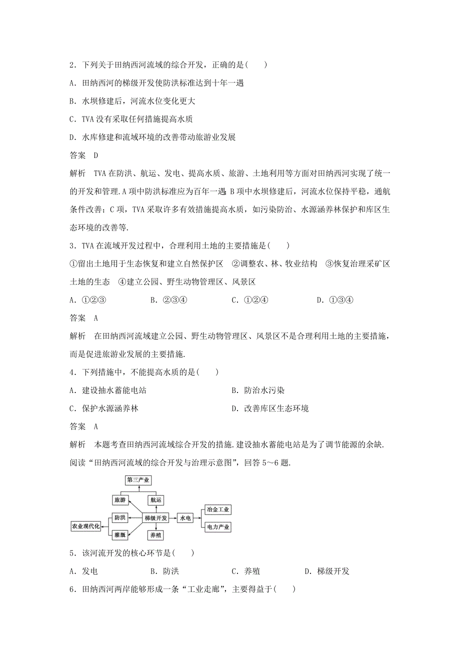 2016-2017学年人教版地理一师一优课必修三导学案：3.2《流域的综合开发──以美国田纳西河流域为例》2 .doc_第2页