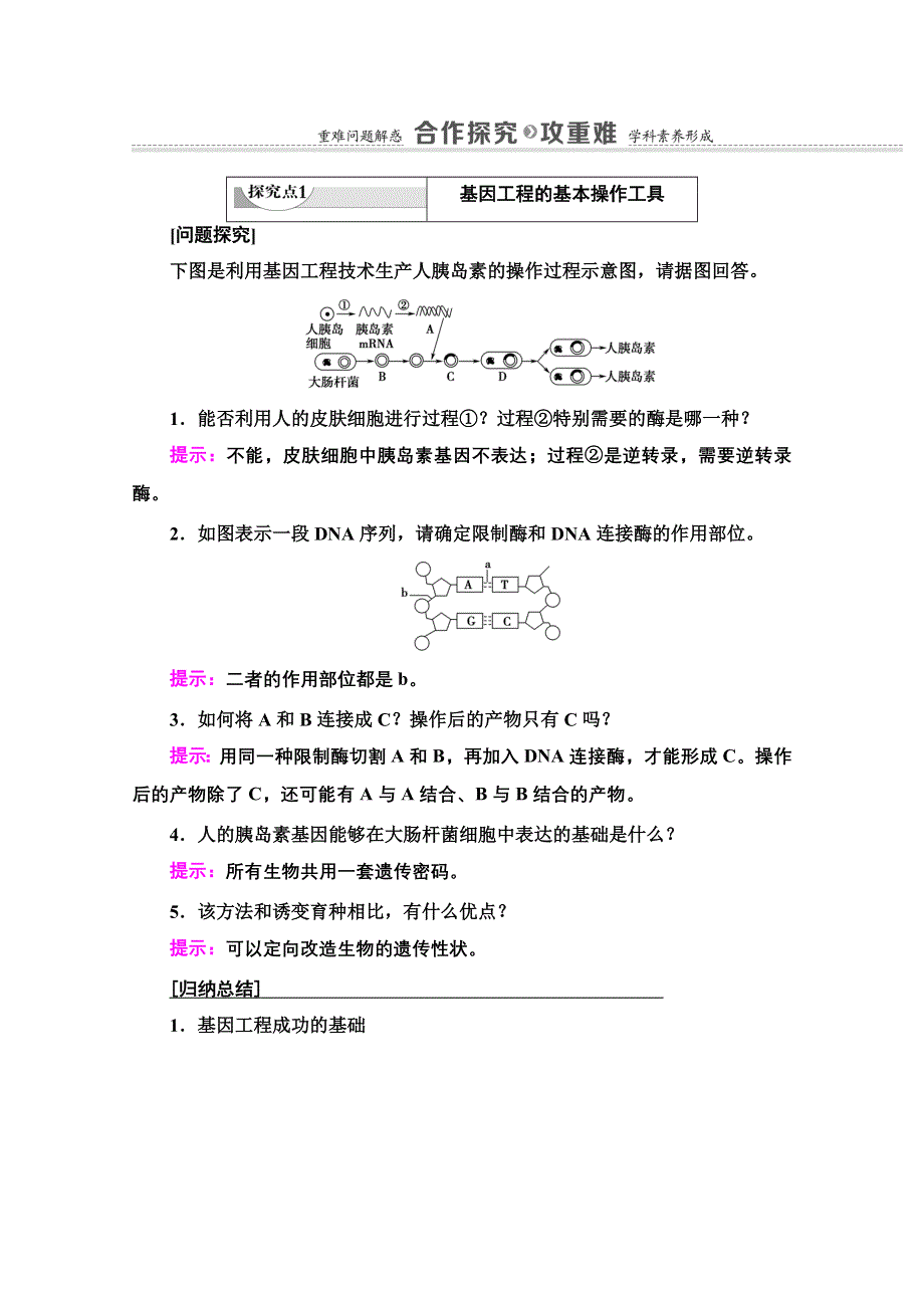 2020-2021学年人教版生物必修2教师用书：第6章 第2节　基因工程及其应用 WORD版含解析.doc_第3页