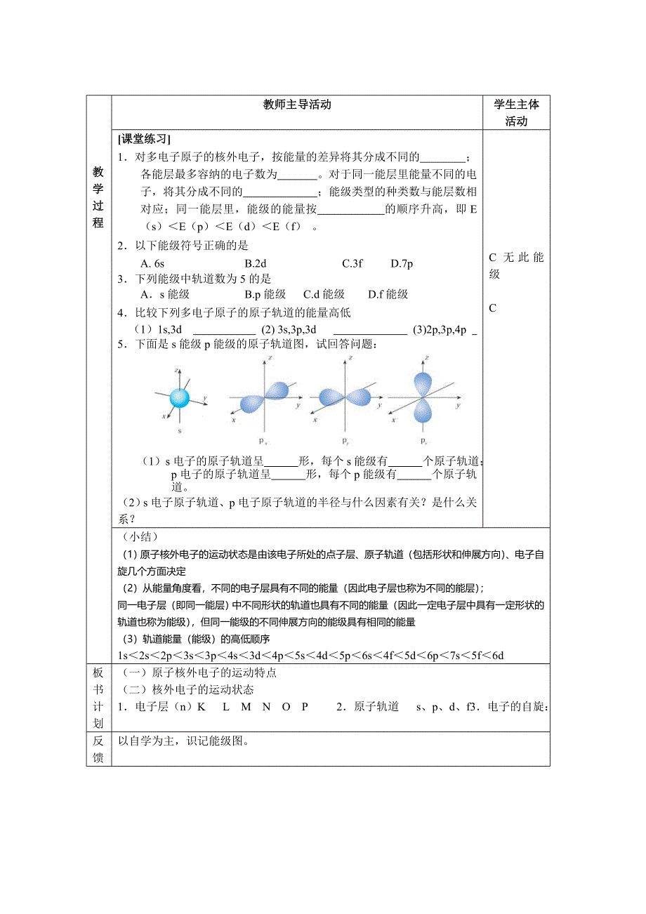 《中学联盟》江苏省江阴市成化高级中学高中化学选修三：专题一 揭示物质结构的奥秘 教案4.doc_第3页