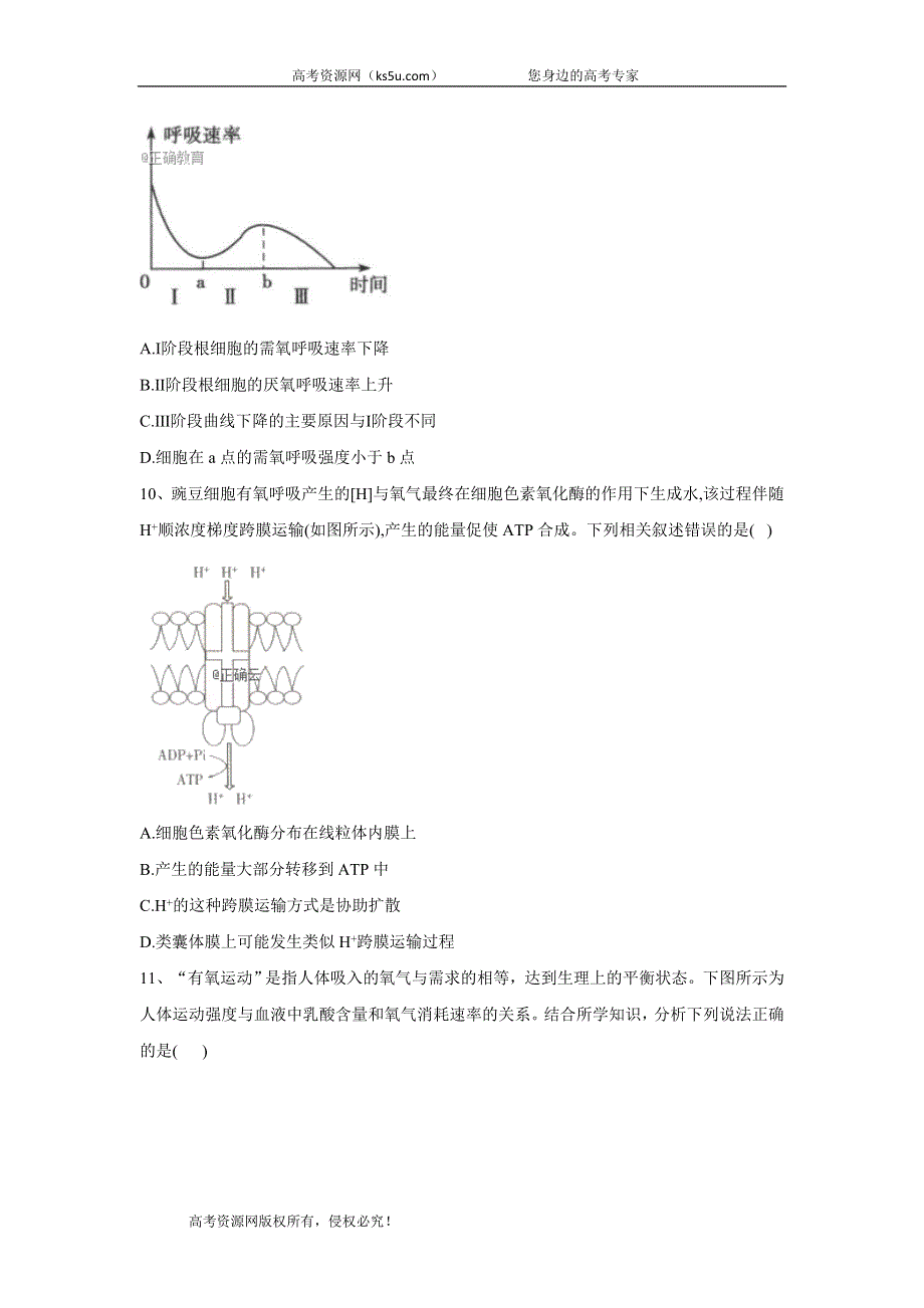 2020届高中生物二轮复习代谢专题 第3节 细胞呼吸 WORD版含答案.doc_第3页