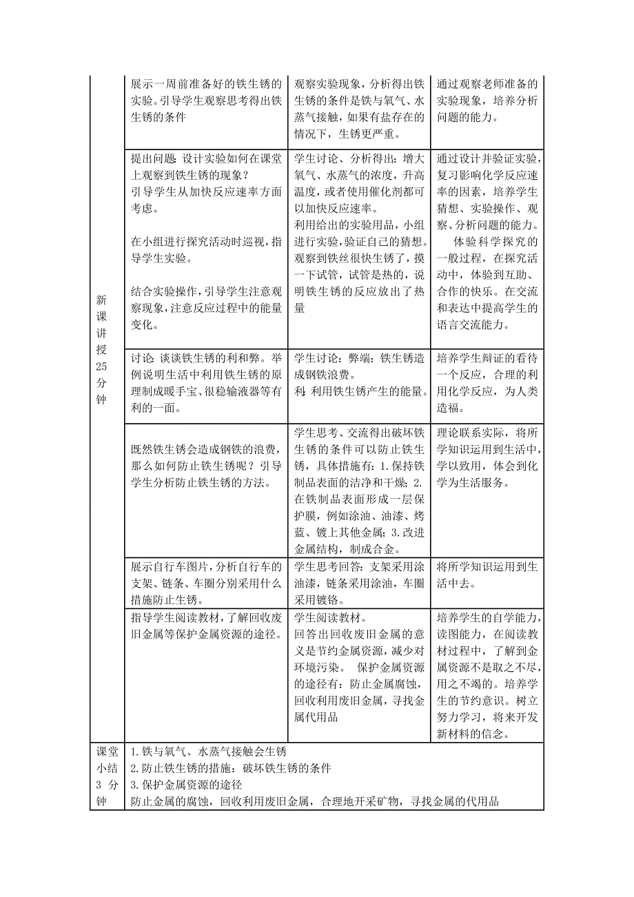 2022九年级化学下册 第八单元 金属和金属材料 课题 3 金属资源的利用和保护第2课时 金属资源的保护教学设计（新版）新人教版.doc_第2页