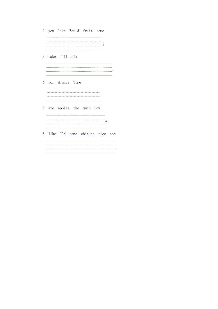 2022三年级英语下册 Unit 4 Food and Restaurants阶段过关卷八（lessons22-24） 冀教版（三起）.doc_第3页