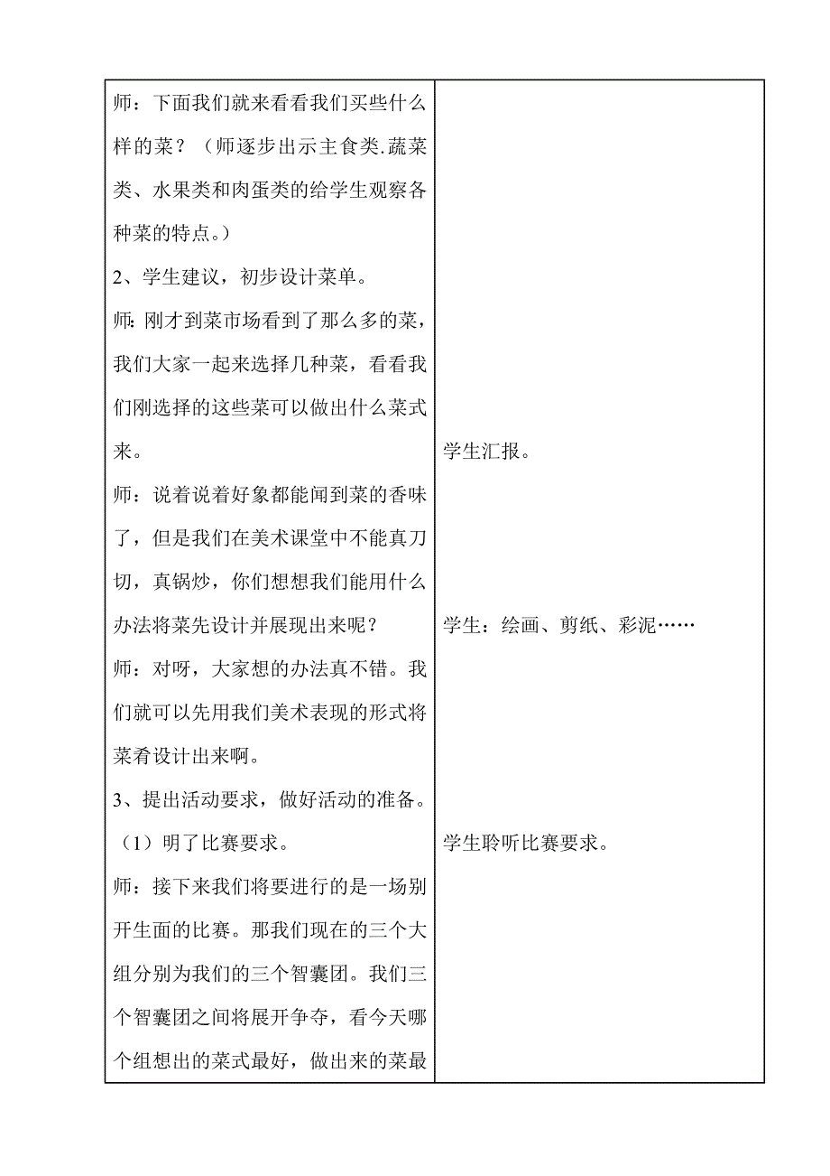 人教小学美术二上《第14课做一道拿手菜》word教案 (1).doc_第2页