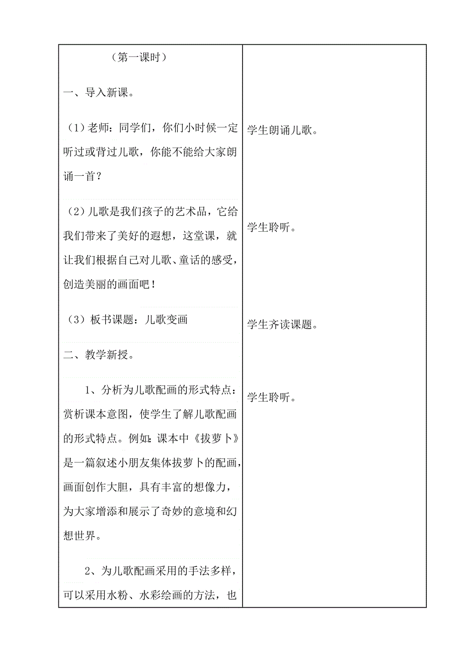 人教小学美术二上《第11课儿歌变画》word教案 (1).doc_第2页