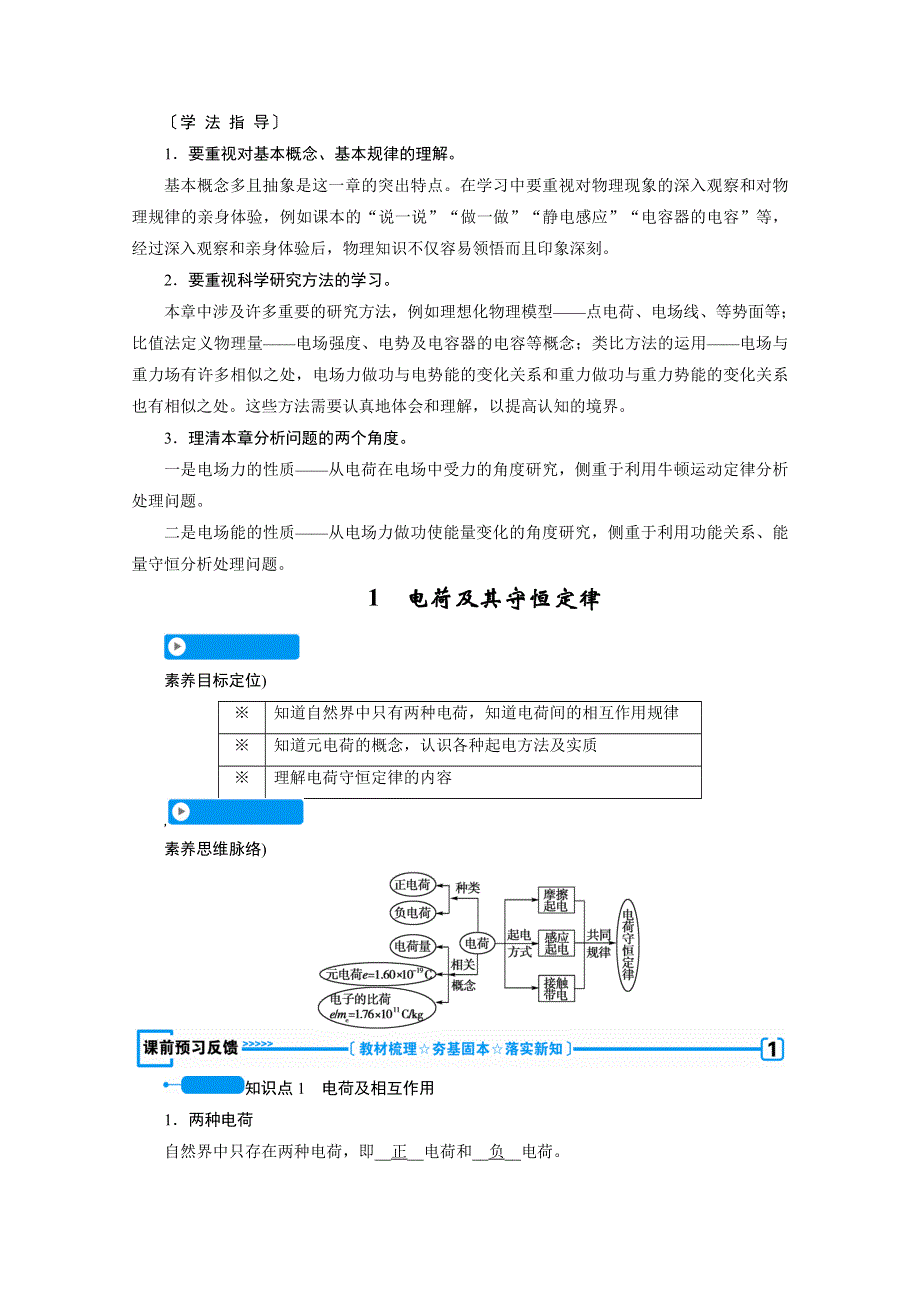 2020-2021学年人教版物理选修3-1学案：1-1　电荷及其守恒定律 WORD版含解析.doc_第2页