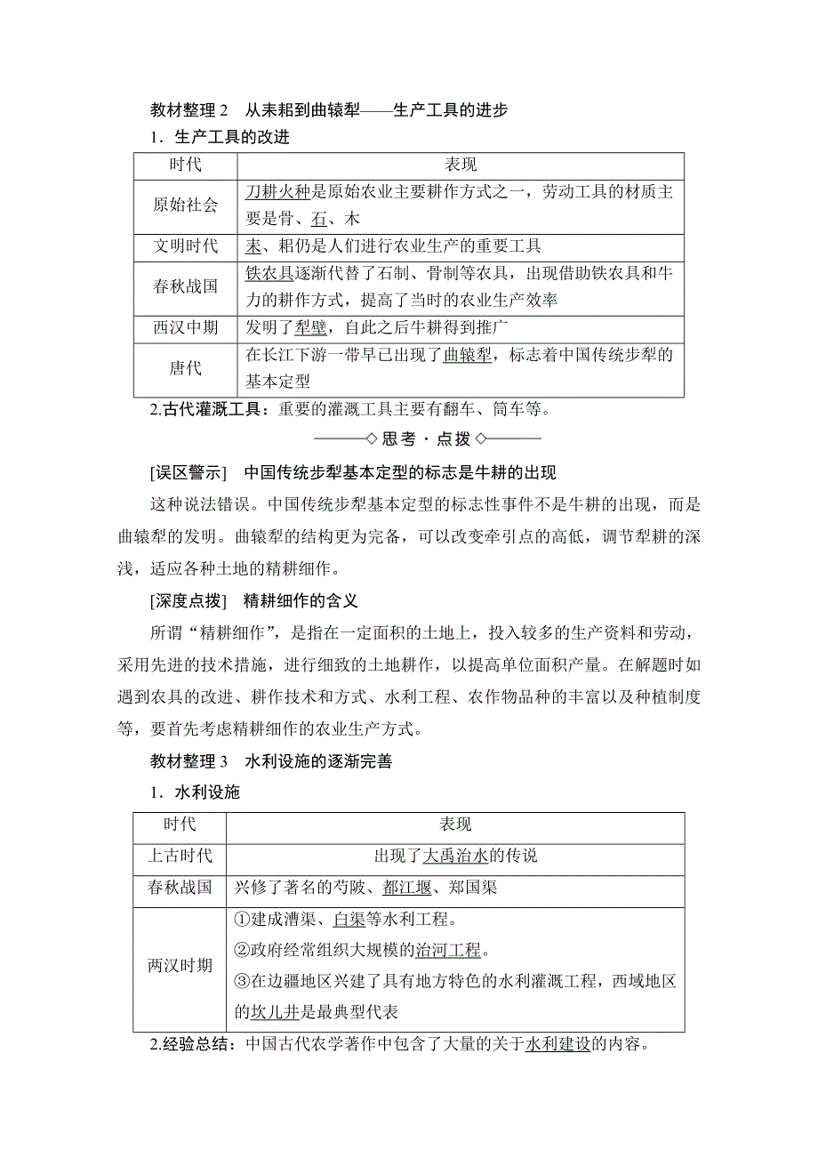 2016-2017历史岳麓版必修二学案：第1课　精耕细作农业生产模式的形成 WORD版含解析.doc_第2页