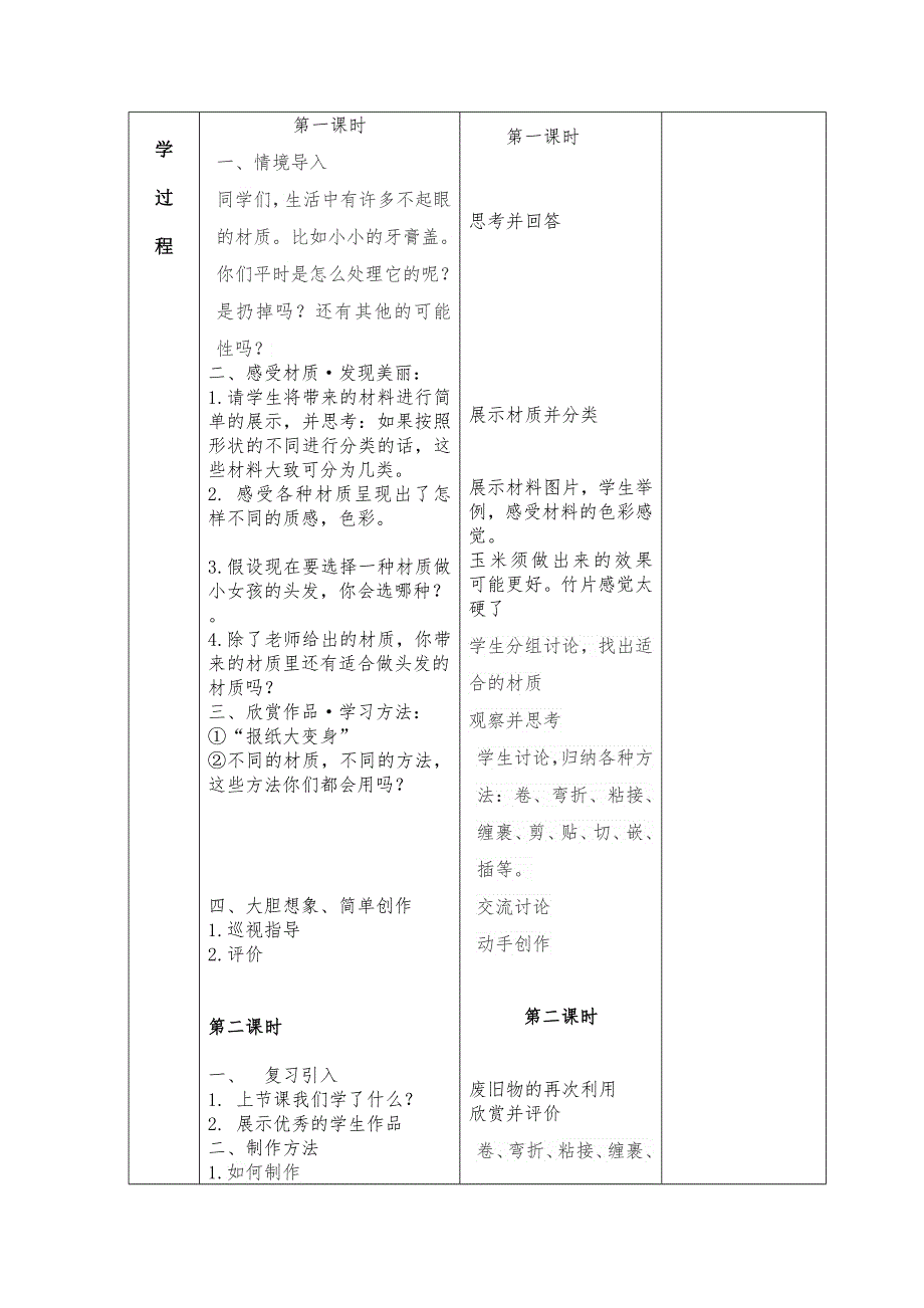 人教小学美术六上《第11课废旧物的新生命》wrod教案 (1).doc_第2页