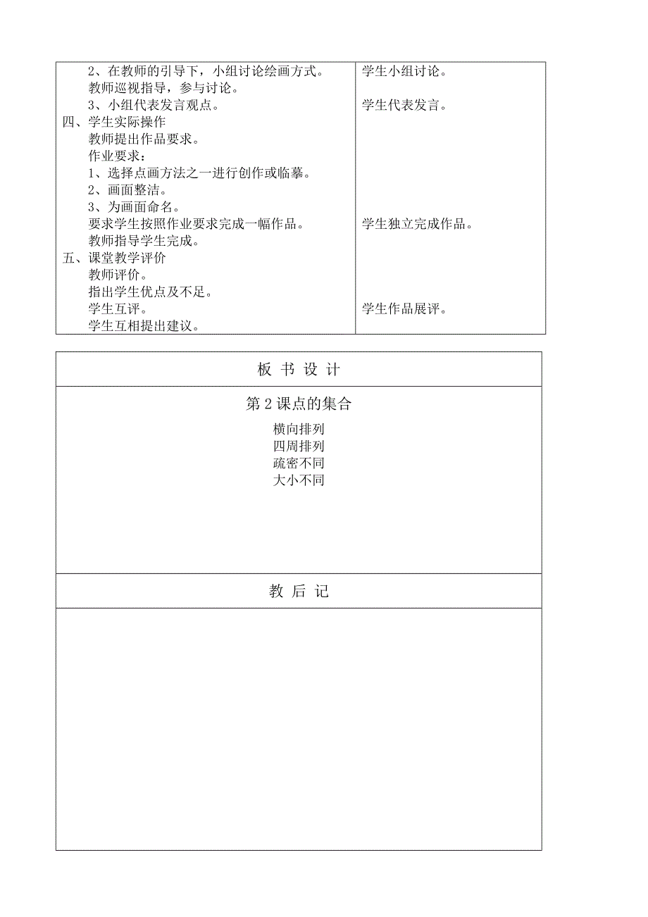 人教小学美术六上《第2课点的集合》wrod教案.doc_第2页