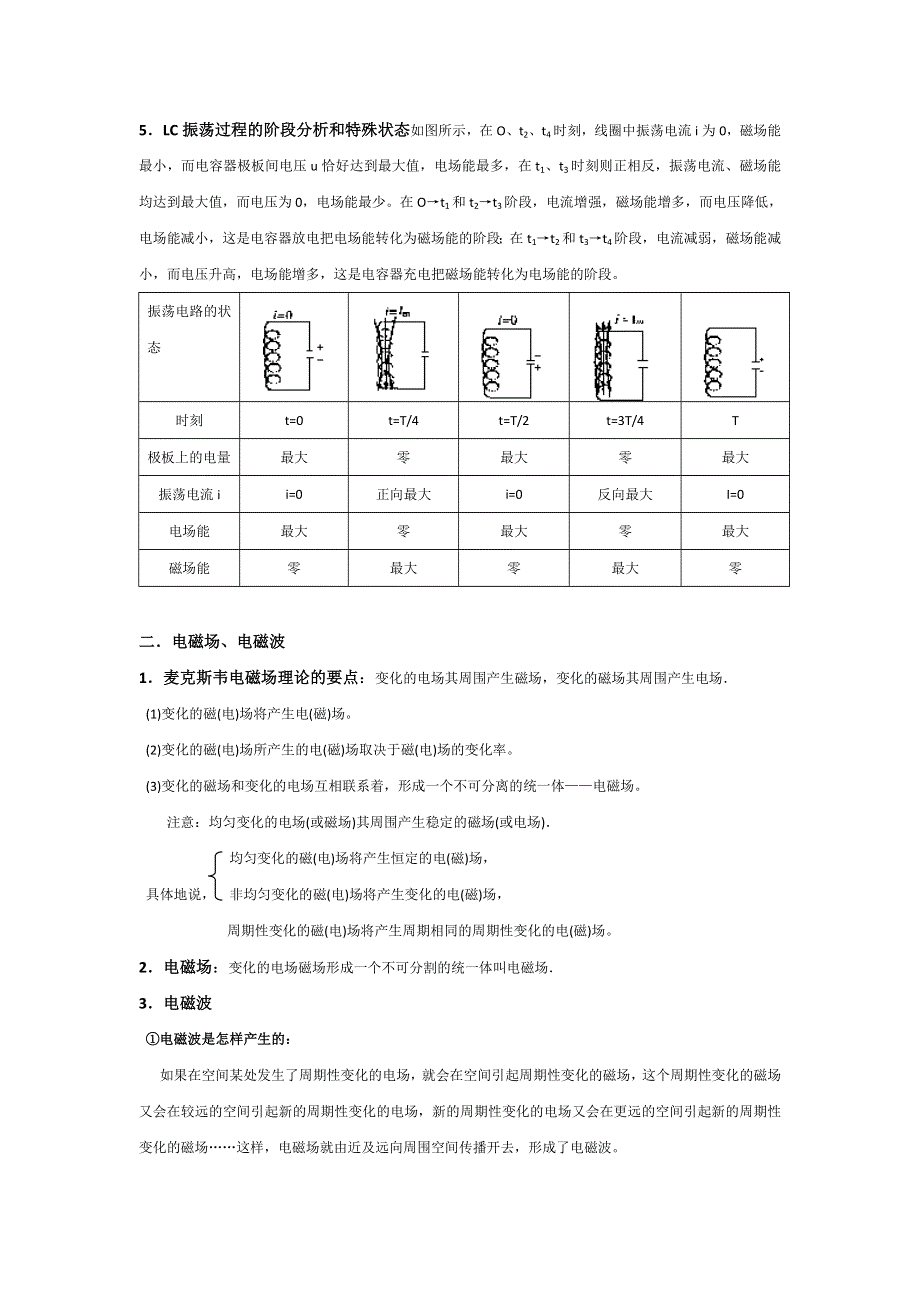 2011高考物理一轮复习总教案：13.4 电磁振荡 电磁波.doc_第2页