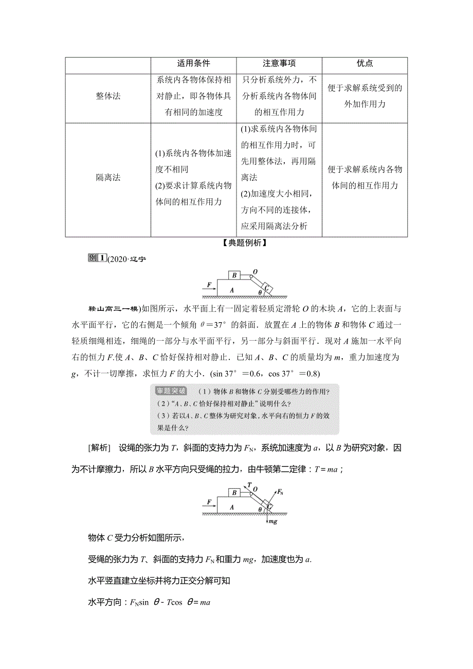 2021版高考物理（基础版）一轮复习学案：第三章　3 素养探究课（三）　运动和相互作用观念——牛顿运动定律 WORD版含答案.doc_第2页