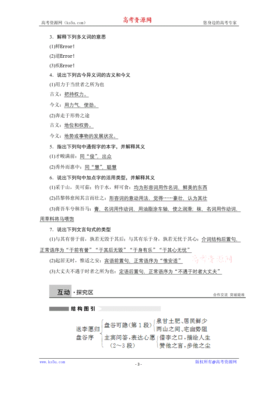 《学案导学设计》2014-2015学年高中语文苏教版《唐宋八大家散文选读》讲练：第18课 送李愿归盘谷序.docx_第3页