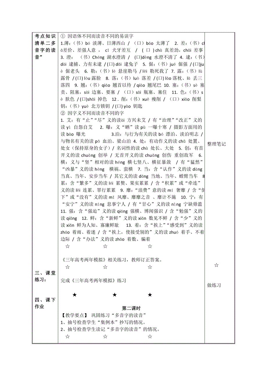 2011届高三语文字音复习专题教案.doc_第2页