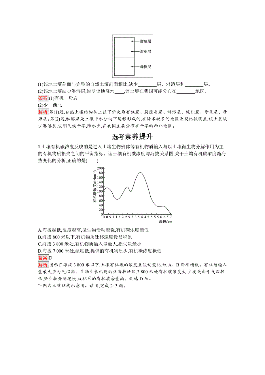 2020-2021学年地理新教材人教版（2019）必修第一册课后训练：第5章第2节　土壤 WORD版含解析.docx_第3页