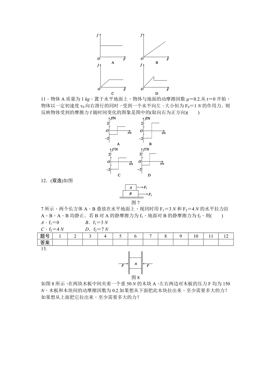 《创新设计-课堂讲义》2015-2016学年高中物理（粤教版必修一）课时作业：第3章 习题课1 .doc_第3页