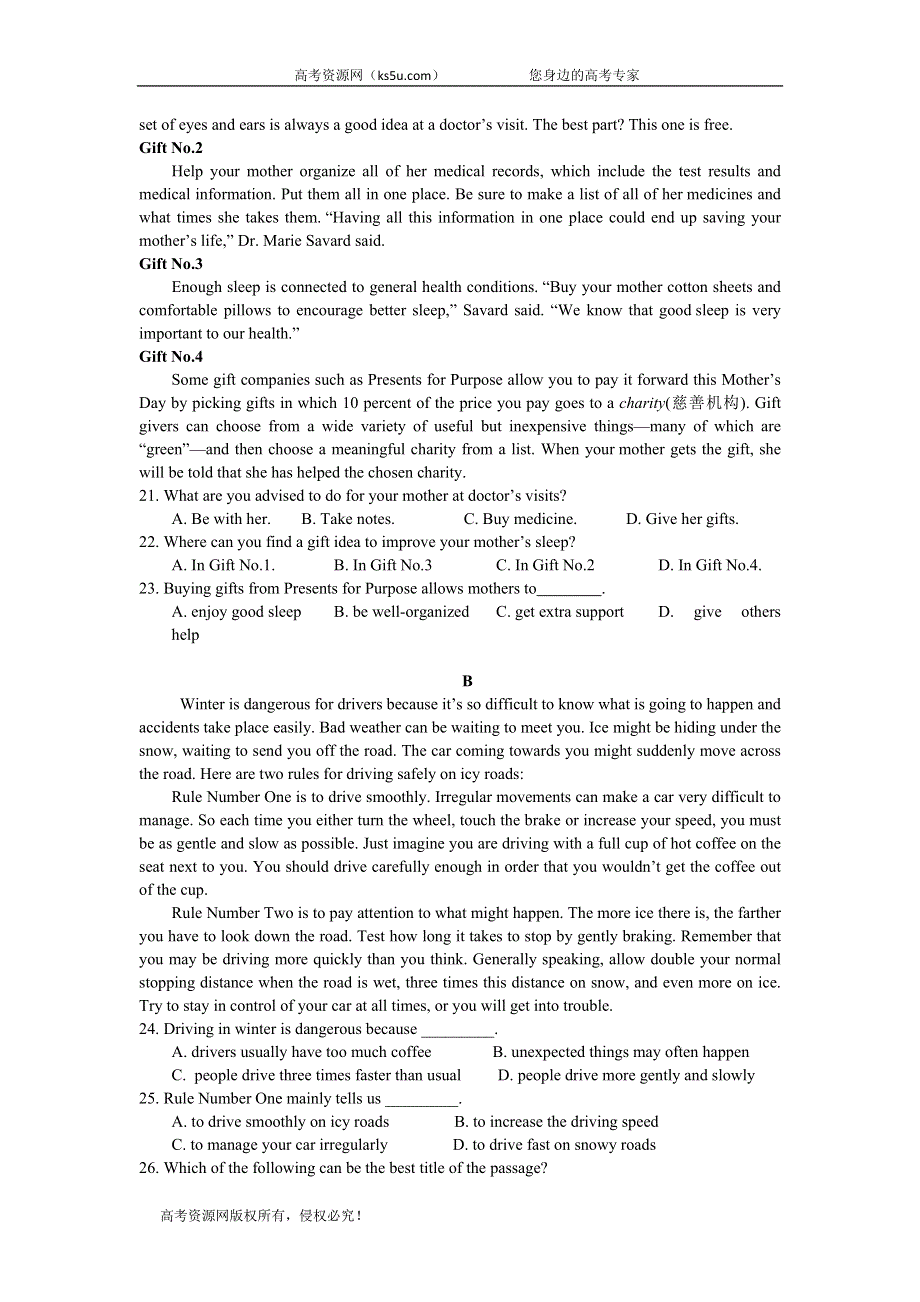 云南省曲靖市会泽县茚旺高级中学2019-2020学年高一上学期月考英语试卷 WORD版缺答案.doc_第3页