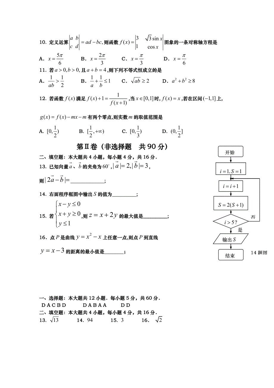 2011届高考数学热点选择填空题精炼3.doc_第2页