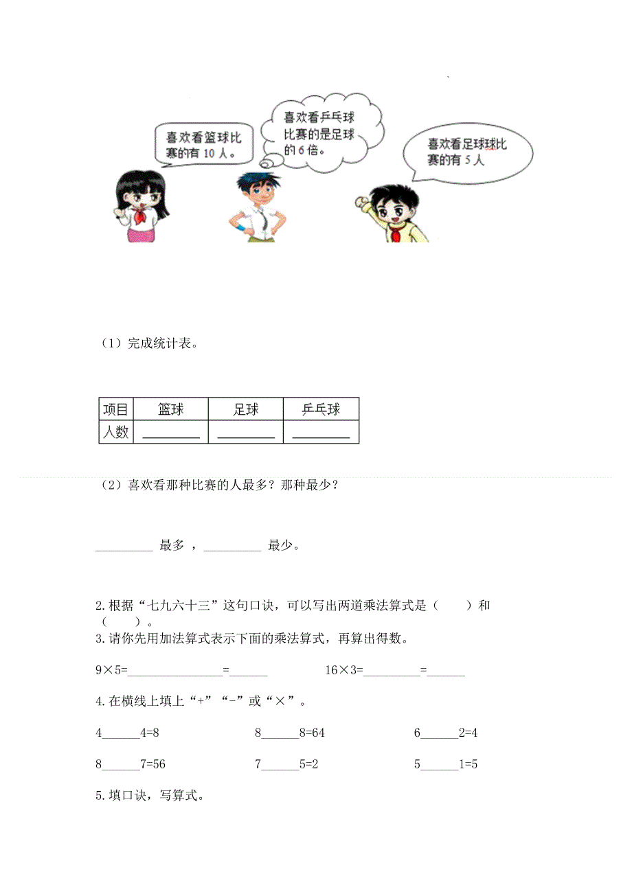 小学二年级数学表内乘法练习题精品（有一套）.docx_第2页