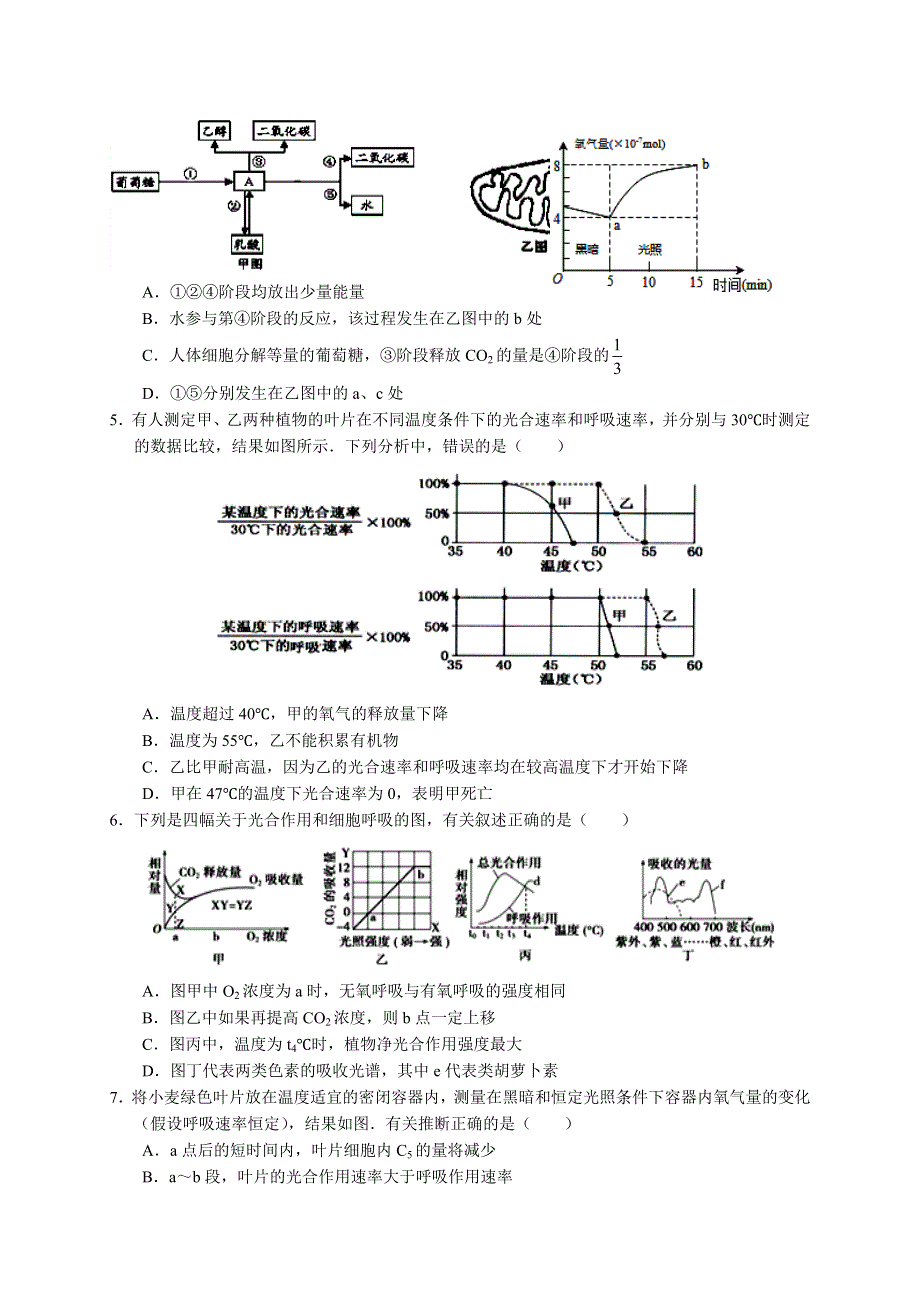 云南省曲靖市第一中学2016-2017学年高一下学期期中考试生物试题 WORD版缺答案.doc_第2页