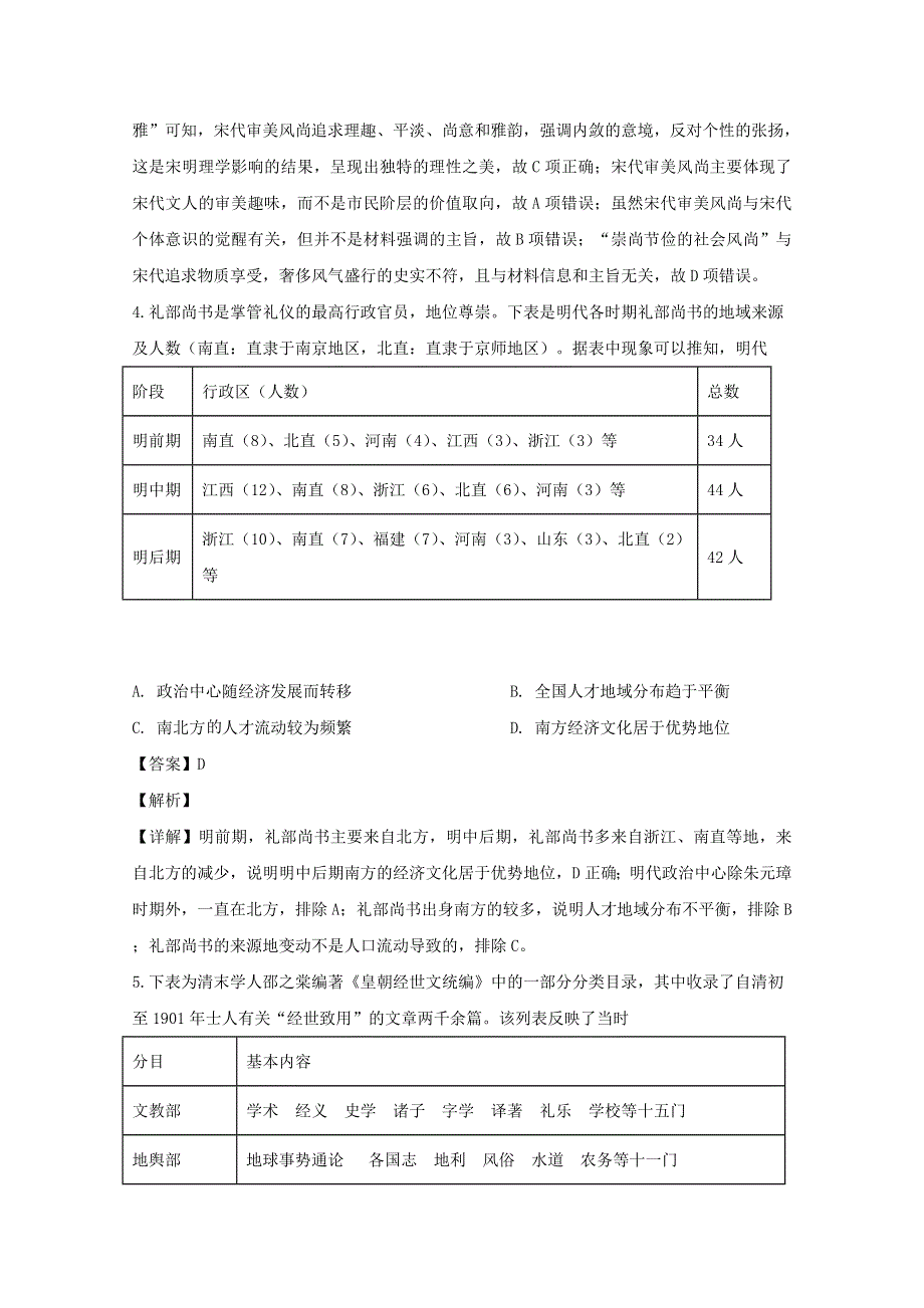 四川省南充市阆中中学2020届高三历史模拟考试（最后一考）试题（含解析）.doc_第2页