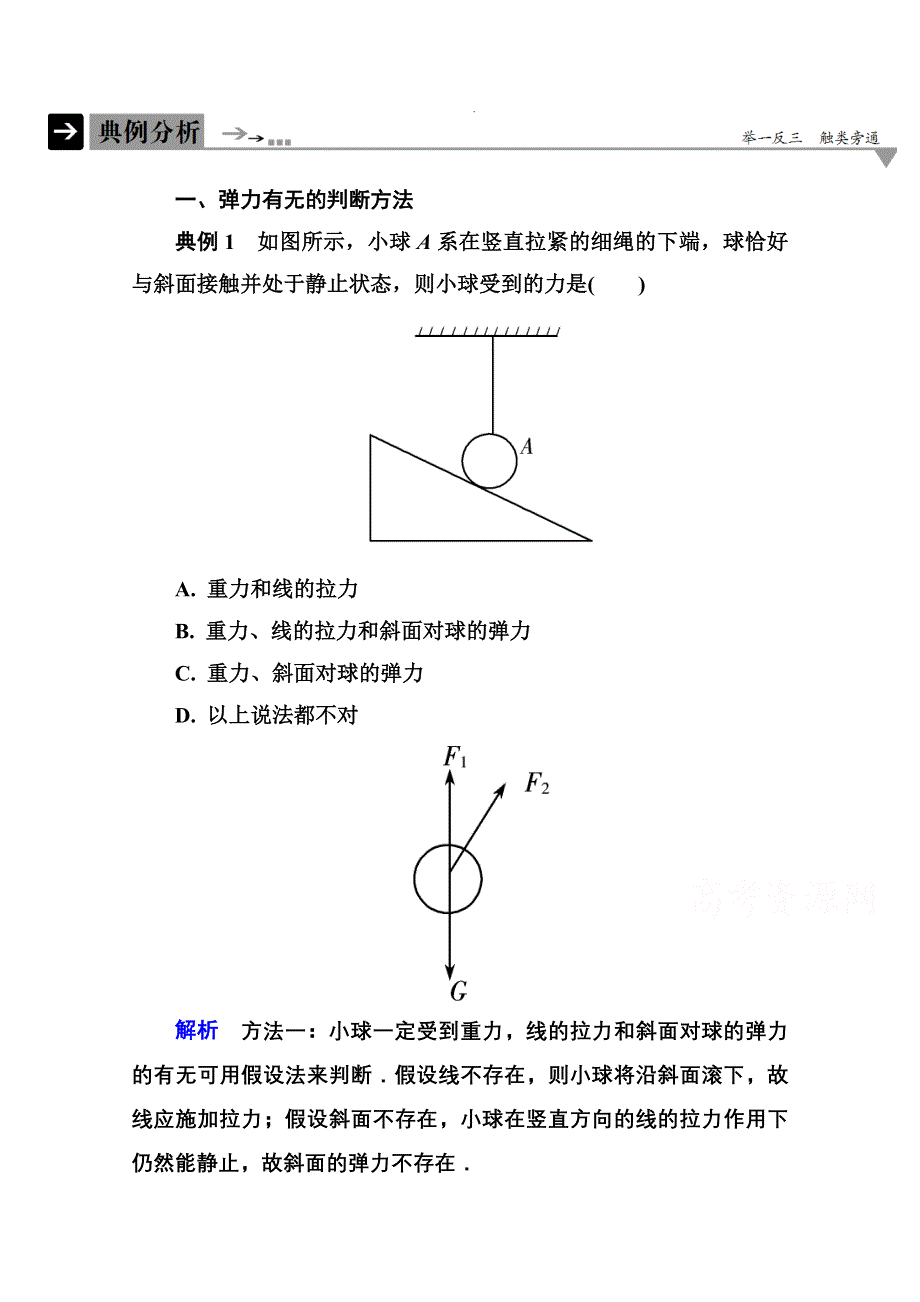 《名师一号》2016-2017学年高一人教版物理必修1同步学习方略典型分析：3-2 WORD版含解析.doc_第1页