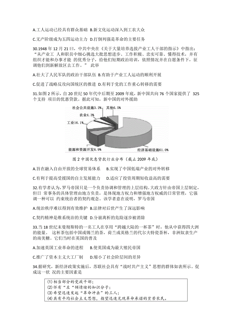 云南省曲靖市第二中学2021届高三下学期5月第三次模拟考试文科综合历史试题 WORD版含答案.docx_第2页