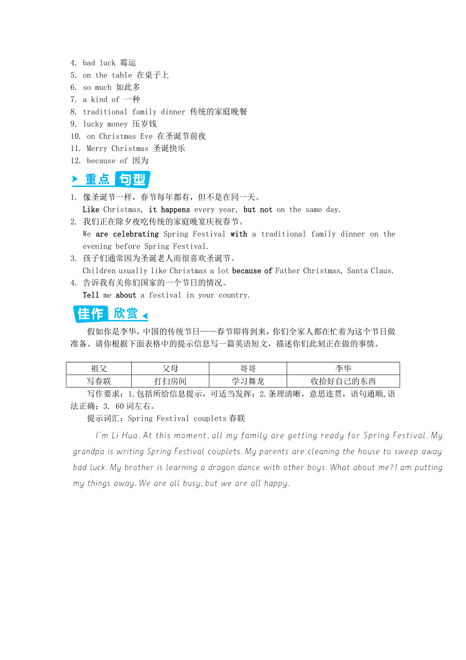 七年级英语上册 Module 10 Spring Festival Units 2-3辅教资料 （新版）外研版.doc_第2页