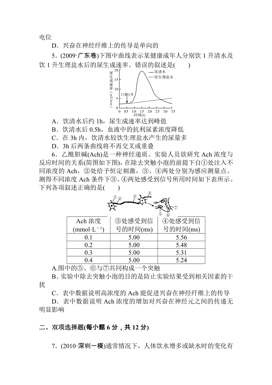 2013届二轮复习测试题---免疫调节 3.doc_第2页