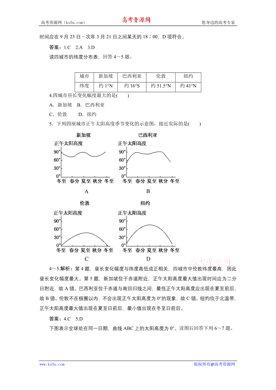 《名师一号》：2012届高三地理一轮复习课外能力检测5（人教版）.doc_第2页