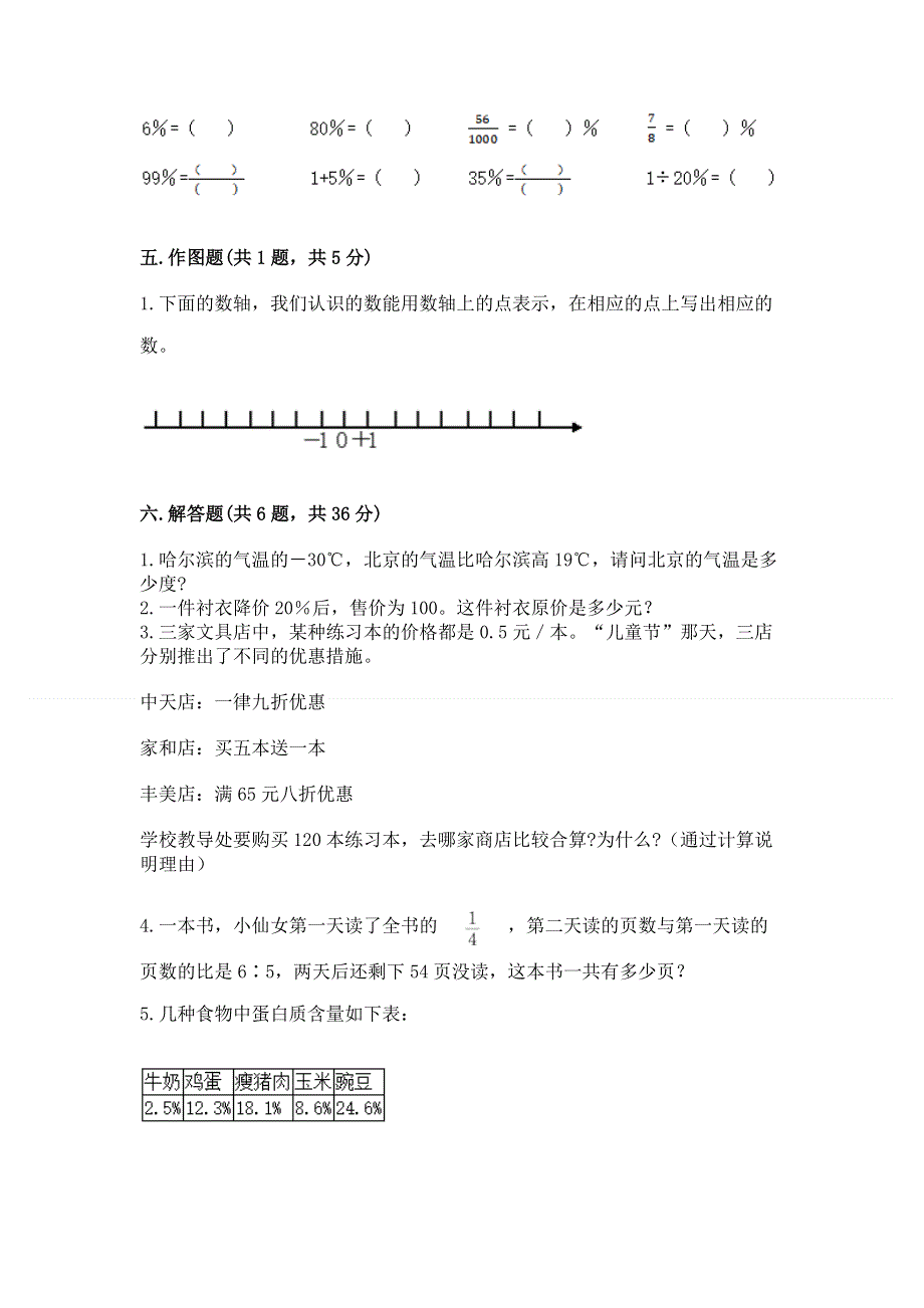 小学六年级下册数学 期末测试卷附答案（名师推荐）.docx_第3页