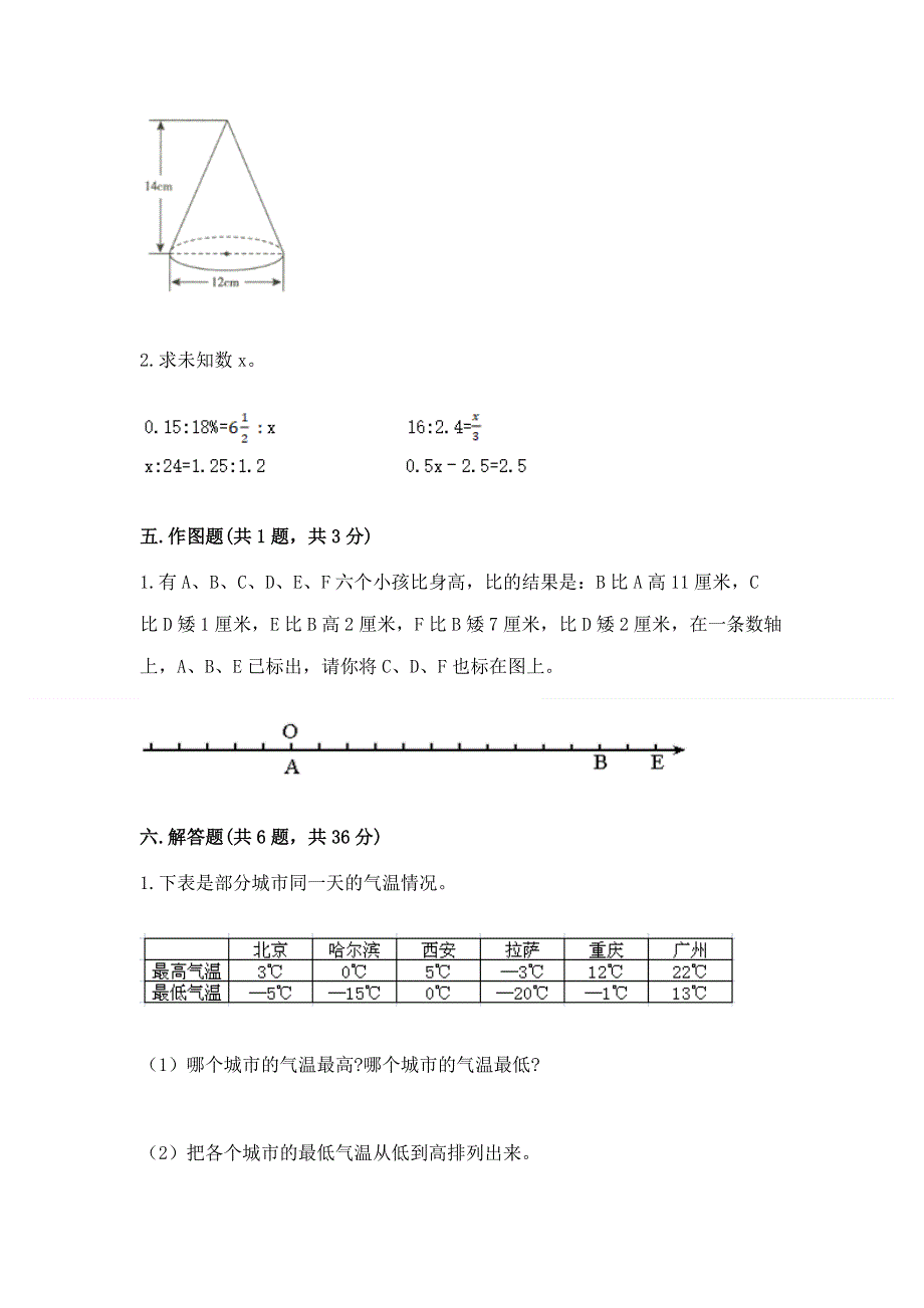 小学六年级下册数学 期末测试卷（原创题）.docx_第3页