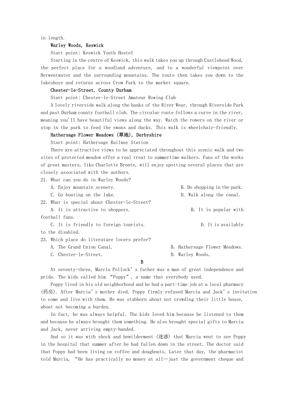 四川省南充高级中学2021届高三英语上学期第八次月考试题.doc_第3页