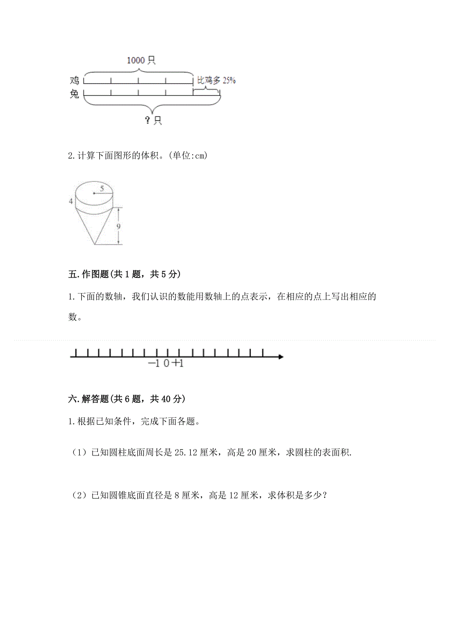 小学六年级下册数学 期末测试卷（综合题）.docx_第3页