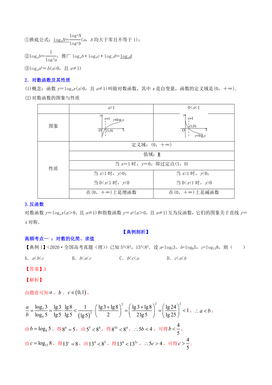 2020-2021学年高考数学一轮复习 专题3.6 对数与对数函数知识点讲解（含解析）.docx_第2页